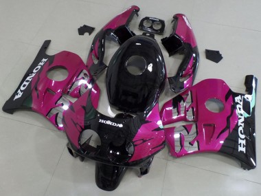 Affordable 1990-1998 Honda CBR250RR MC22 Motorcycle Fairing Kits - Pink Glossy Black