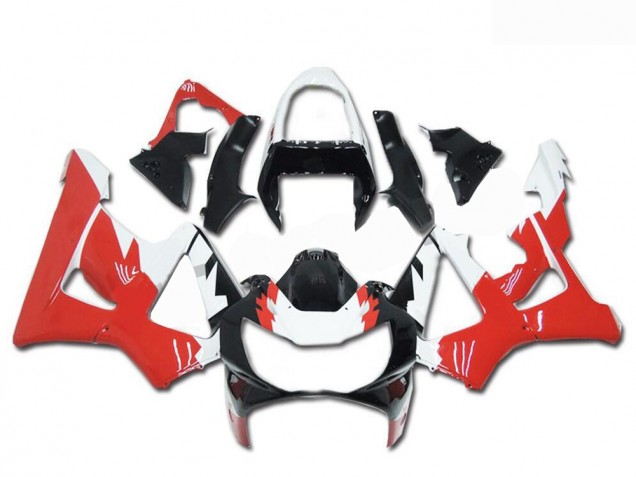 2000-2001 Honda CBR900RR 929RR Motorcycle Fairings - White Red Glossy Black