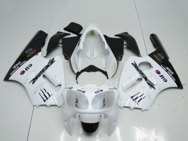 Affordable 2000-2001 Kawasaki ZX12R Motorcycle Fairings - White Black Elf Monster