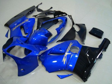Affordable 2000-2001 Kawasaki ZX12R Motorcycle Fairings - Blue Glossy Black