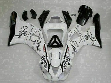 Affordable 2000-2001 Yamaha YZF R1 Motorcycle Fairings - White Black Corona Extra