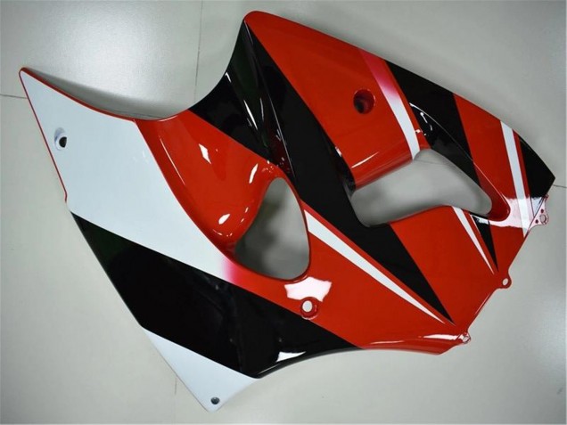 2000-2002 Kawasaki ZX6R Motorcycle Fairings - White Red Glossy Black