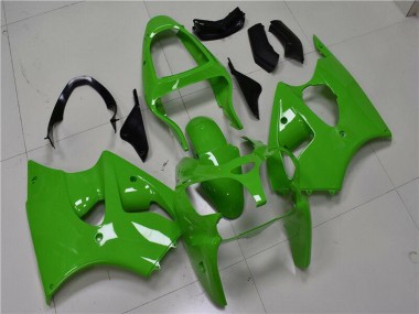 Affordable 2000-2002 Kawasaki ZX6R Motorcycle Fairings - Green Black