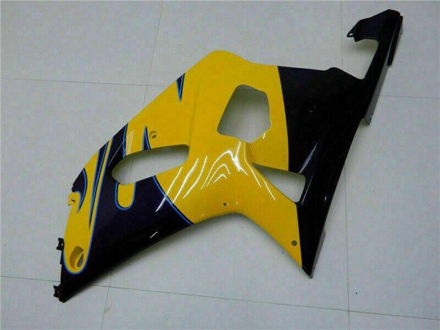 2001-2003 Suzuki GSXR 600/750 Motorcycle Fairings - Yellow Dark Blue Glossy Black