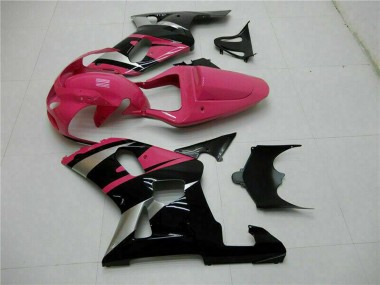 Affordable 2001-2003 Suzuki GSXR 600/750 Motorcycle Fairings - Pink Silver Glossy Black