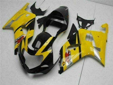 Affordable 2001-2003 Suzuki GSXR 600/750 Motorcycle Fairings - Yellow Black