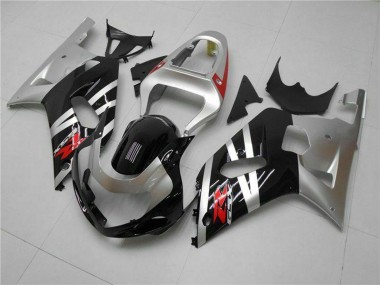 Affordable 2001-2003 Suzuki GSXR 600/750 Motorcycle Fairings - Silver Glossy Black Red