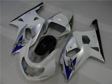 Affordable 2001-2003 Suzuki GSXR 600/750 Motorcycle Fairings - White Silver Blue Black