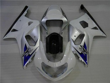 Affordable 2001-2003 Suzuki GSXR 600/750 Motorcycle Fairings - White Silver Blue Black