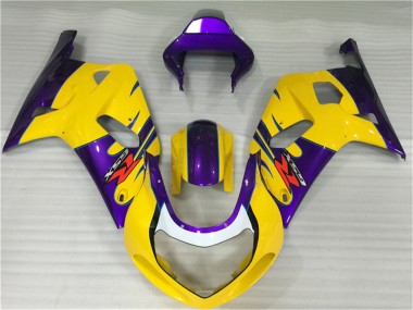 Affordable 2001-2003 Suzuki GSXR 600/750 Motorcycle Fairings - Yellow Purple