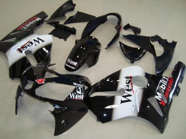 Affordable 2002-2006 Kawasaki ZX12R Motorcycle Fairings - Glossy Black White West Red