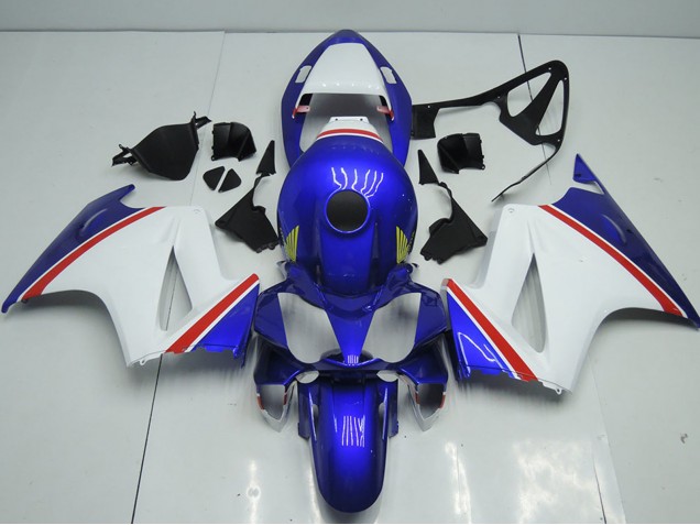 2002-2013 Honda VFR 800 Motorcycle Fairings - White Blue Red