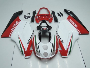 Affordable 2003-2004 Ducati 749 Motorcycle Fairings - White Red Green Glossy Black