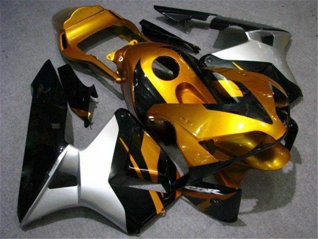 2003-2004 Honda CBR600RR Motorcycle Fairing - Silver Gold Glossy Black