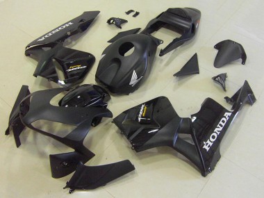 Affordable 2003-2004 Honda CBR600RR Motorcycle Fairing Kits - Glossy Black Matte Black