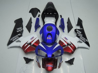 Affordable 2003-2004 Honda CBR600RR Motorcycle Fairings - White Red Blue Glossy Black HRC