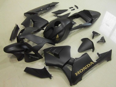 Affordable 2003-2004 Honda CBR600RR Motorcycle Fairings - Matte Black Gold Decal
