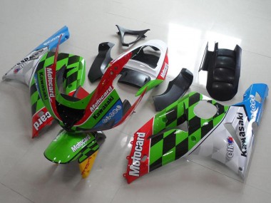 Affordable 2003-2004 Kawasaki ZX6R Motorcycle Fairings - White Red Green Blue Black Motocard
