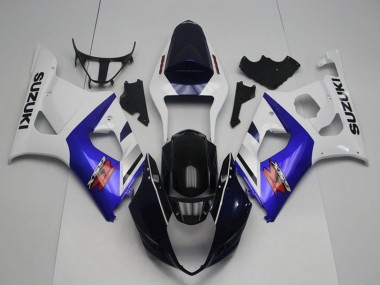 Affordable 2003-2004 Suzuki GSXR 1000 Motorcycle Fairings - White Blue Glossy Black Red