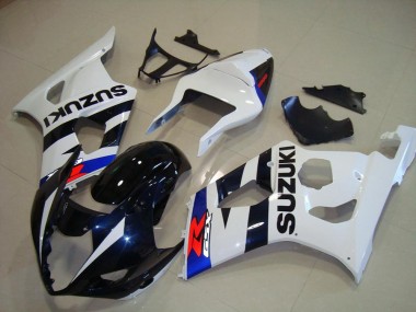 Affordable 2003-2004 Suzuki GSXR 1000 Motorcycle Fairings - White Blue Dark Blue Red