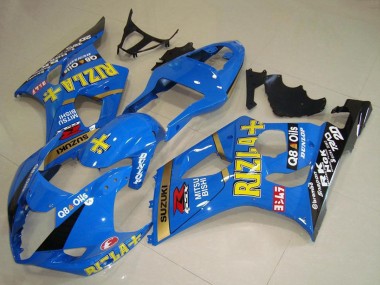 Affordable 2003-2004 Suzuki GSXR 1000 Motorcycle Fairings - Blue Gold Black Rizla