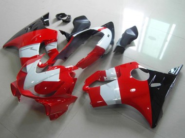 Affordable 2004-2007 Honda CBR600 F4i Motorcycle Fairing - White Red Glossy Black