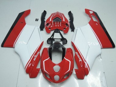 Affordable 2005-2006 Ducati 999 Motorcycle Fairings - White Red Glossy Black