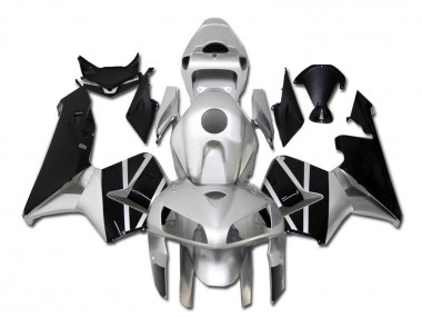 Affordable 2005-2006 Honda CBR600RR Motorcycle Fairing - Silver Black