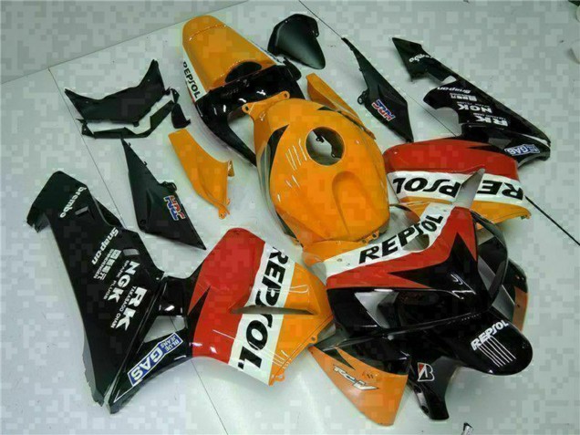 2005-2006 Honda CBR600RR Motorcycle Fairings - Orange White Red Black Repsol