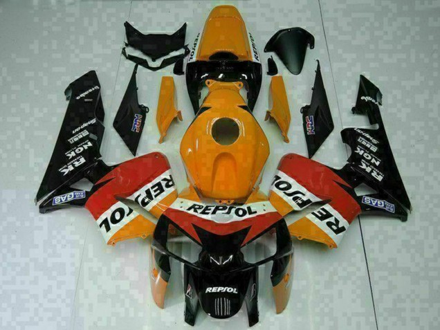 2005-2006 Honda CBR600RR Motorcycle Fairings - Orange White Red Black Repsol