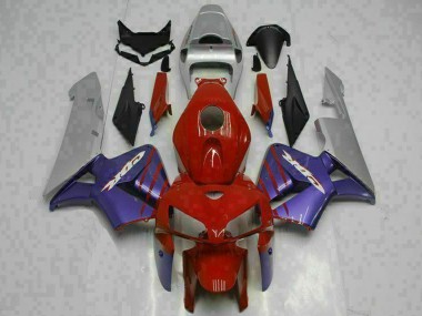 Affordable 2005-2006 Honda CBR600RR Motorcycle Fairings - Red Purple Grey
