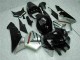 2005-2006 Honda CBR600RR Motorcycle Fairings - Glossy Black Silver
