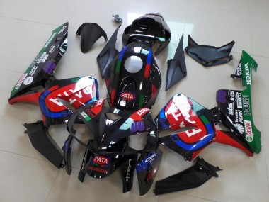 Affordable 2005-2006 Honda CBR600RR Motorcycle Fairings - Black Red Green Pata