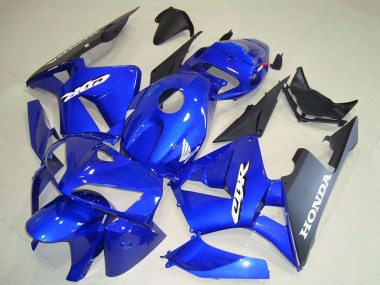 Affordable 2005-2006 Honda CBR600RR Motorcycle Fairings - Blue Black White Decal