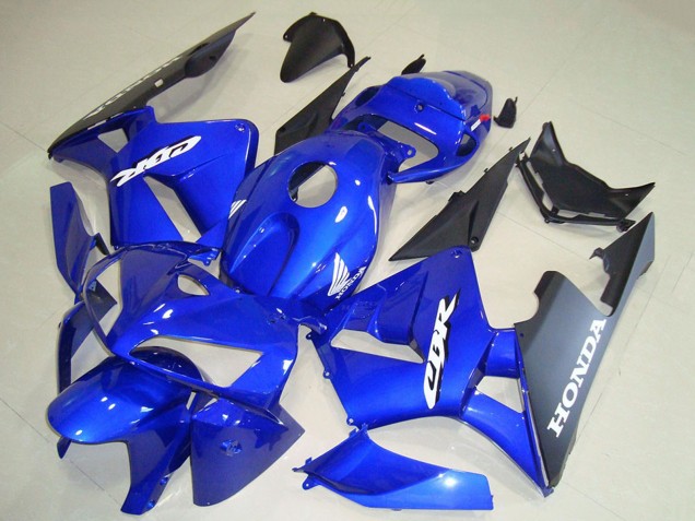 2005-2006 Honda CBR600RR Motorcycle Fairings - Blue Black White Decal