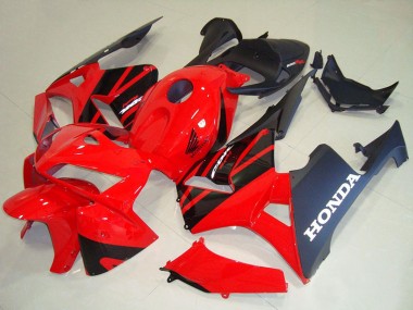 Affordable 2005-2006 Honda CBR600RR Motorcycle Fairing Kits - Red Black
