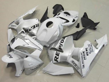 Affordable 2005-2006 Honda CBR600RR Motorcycle Fairings - White Silver Black Repsol