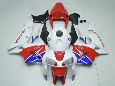 Affordable 2005-2006 Honda CBR600RR Motorcycle Fairing Kits - White Red Blue HRC
