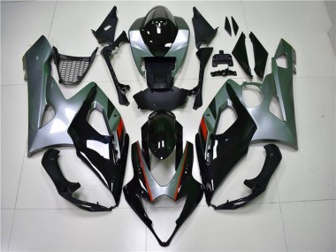 Affordable 2005-2006 Suzuki GSXR 1000 Motorcycle Fairing - Glossy Black Silver