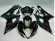 2005-2006 Suzuki GSXR 1000 Motorcycle Fairing - Glossy Black Matte Black Red