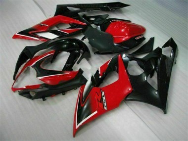 Affordable 2005-2006 Suzuki GSXR 1000 Motorcycle Fairings - Red Glossy Black Matte Black