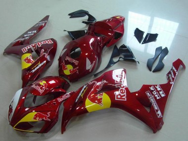 Affordable 2006-2007 Honda CBR1000RR Motorcycle Fairings - Red Yellow White Red Bull