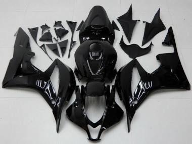 Affordable 2007-2008 Honda CBR600RR Motorcycle Fairings - Glossy Black