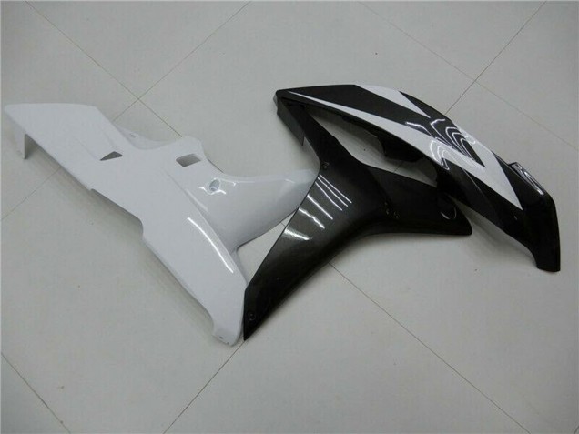 2007-2008 Honda CBR600RR Bike Fairings - White Glossy Black