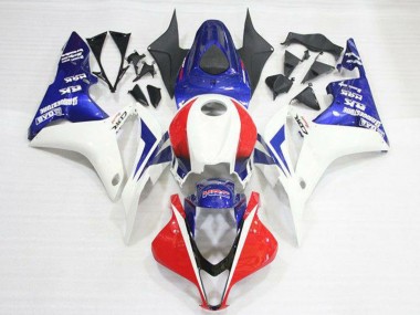 Affordable 2007-2008 Honda CBR600RR Motorcycle Fairing Kits - White Red Blue HRC
