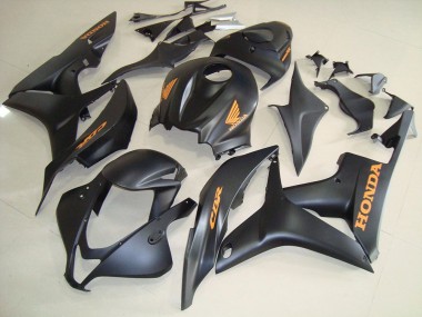 Affordable 2007-2008 Honda CBR600RR Motorcycle Fairings - Matte Black Gold Decals