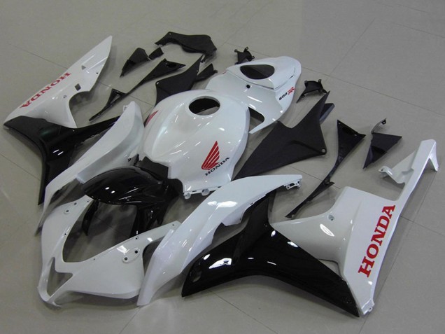 2007-2008 Honda CBR600RR Motorcycle Fairings - White Glossy Black Red
