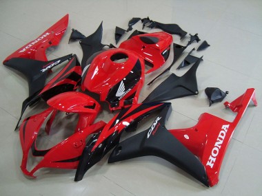 Affordable 2007-2008 Honda CBR600RR Motorcycle Fairings - Red Matte Black OEM Style