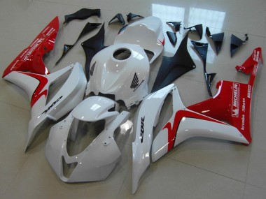 Affordable 2007-2008 Honda CBR600RR Motorcycle Fairings - White Red Racing Style