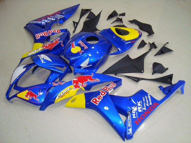 2007-2008 Honda CBR600RR Motorcycle Fairing - Blue Yellow Red Bull